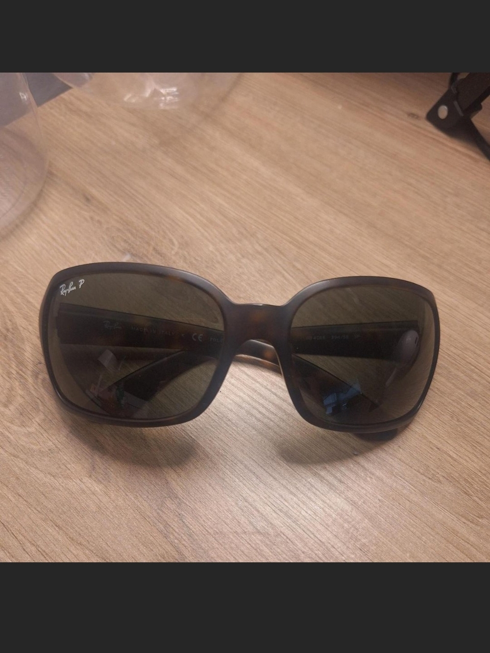 Ray-Ban Women's Oversized Sunglasses - Brown Frames with Dark Lenses